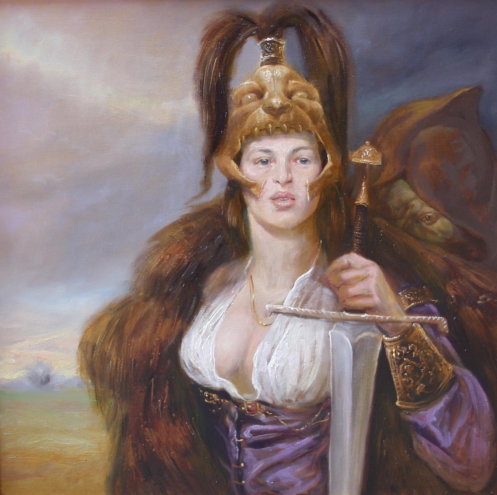 Dariusz Kaleta, „Wojowniczka”, olej na płótnie, 60×60 cm, 2015, cena 9000 zł