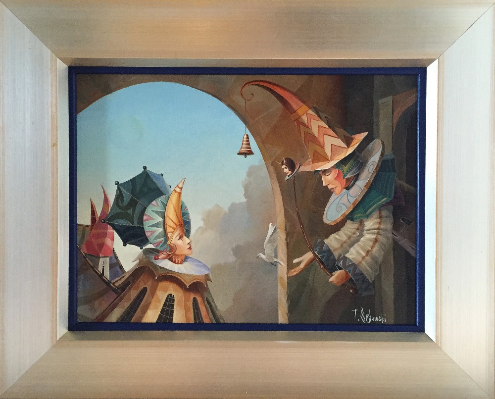 Tomasz Sętowski, „Kuglarze”, olej na płótnie, 40 x 30 cm, cena – obraz niedostępny