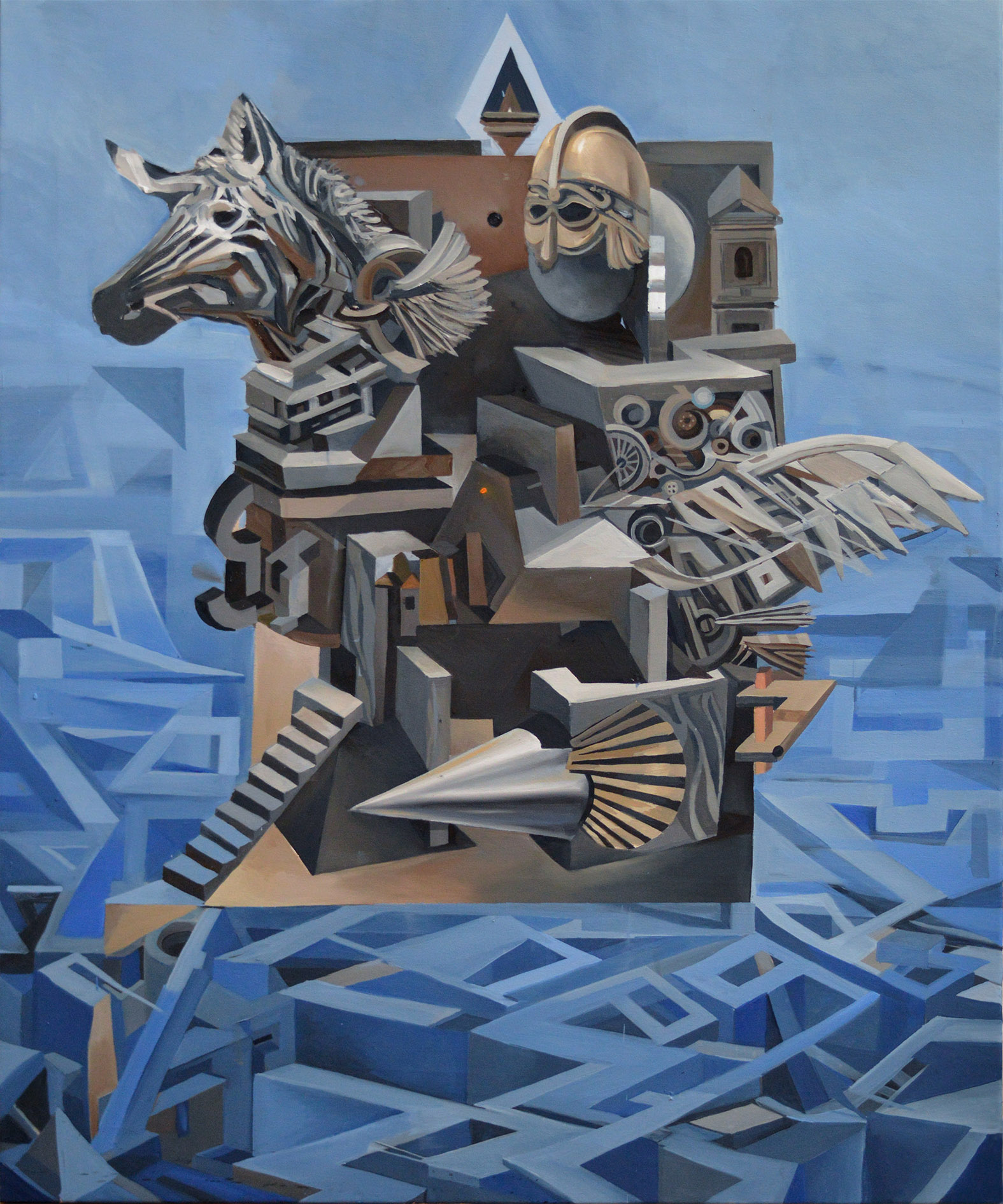 „Totem”, 2017, 120 x 100 cm, olej na płótnie