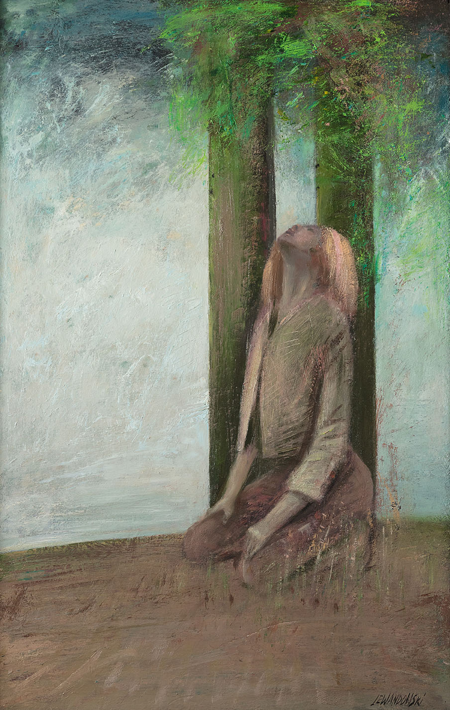 „Kontemplacja”, 2017, olej na płycie, 73 x 110 cm