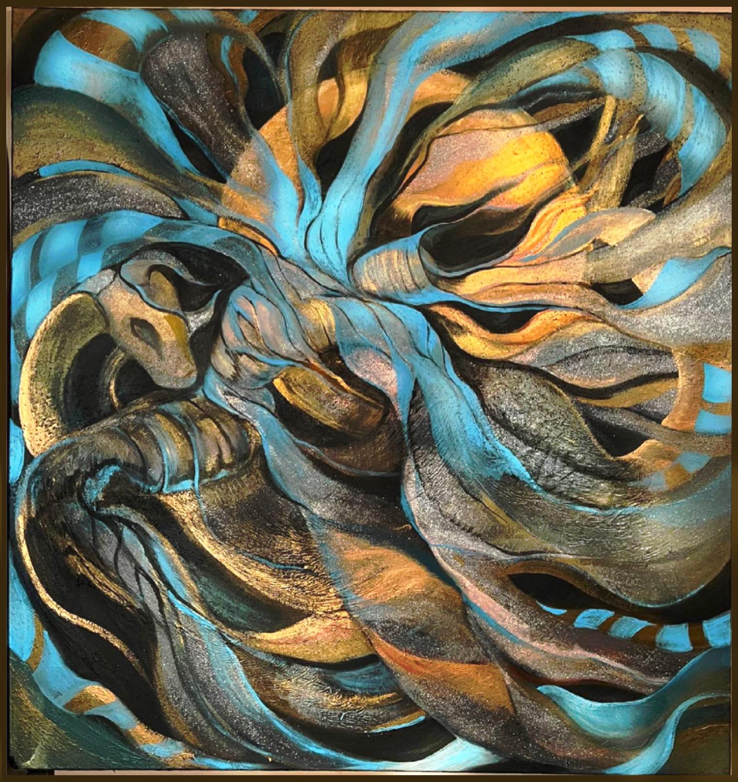 Ewa Minge „Syreni śpiew” akryl na płótnie, 140×150 cm