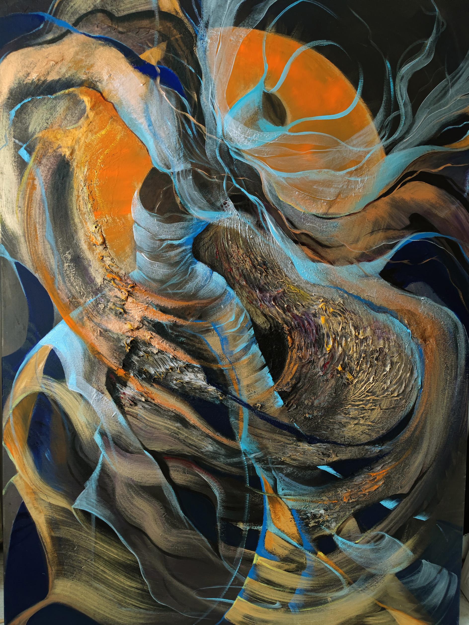 Ewa Minge „Zaklinacz miłości” akryl na płótnie, 140×100 cm, cena 48 000 zł