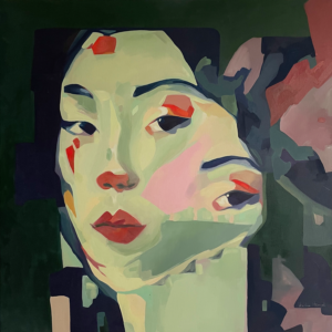 Weronika Hempel- EYE CONTACT (ARTIST PRESENCE) 100x100cm cena